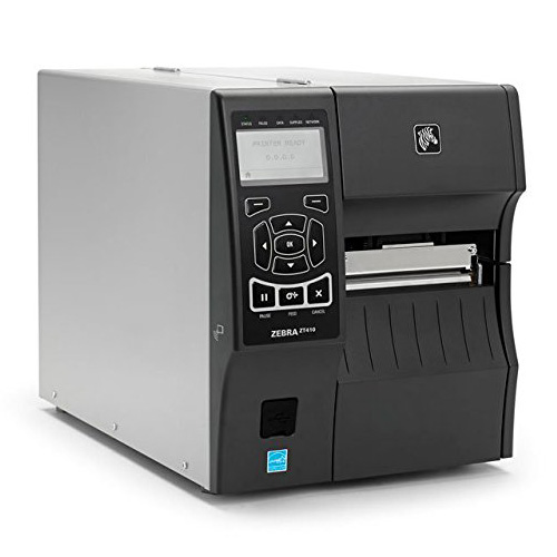 Промышленный принтер ZT 410 с включенным дисплеем